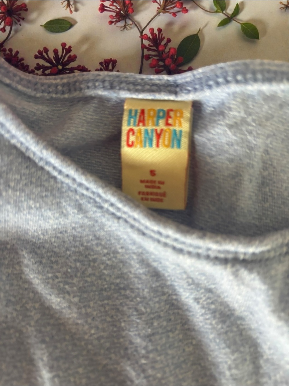 Harper Canyon Pale Blue Knit Crew Neck dress. Super soft in size 5